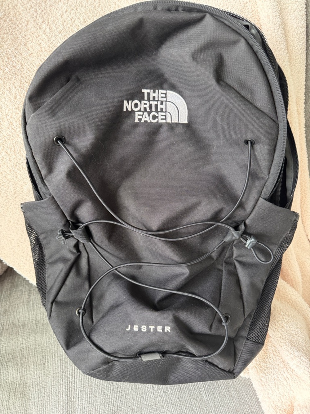 The North Face Black Jester Backpack with Front Bungee